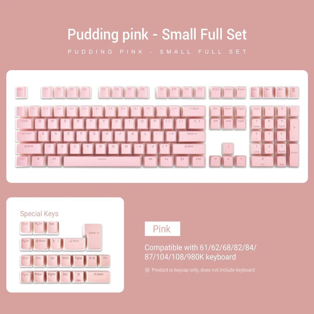 129 Keycaps Profile PBT Double Shot Keycap for Mx Switch Mechanical Keyboard ISO Layout RGB Backlit Key Caps